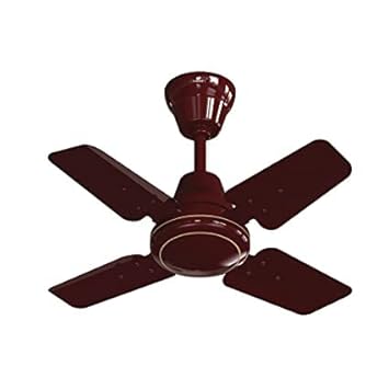 CROWN 4 Blade 900 RPM Brown Ceiling Fan Suitable for Kitchen and Room, 600 mm Energy Saving, Pack of 1 (brown)
