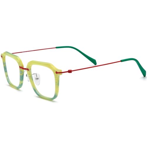 Image of FONEX Acetate Titanium Glasses Frame Men 2024 New Square Eyeglasses Spectacles Eyewear F85843