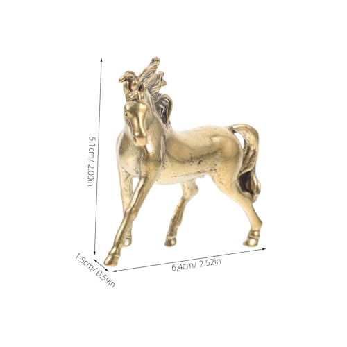 Estatua de Caballo Feng Shui de Latón para Decoración miniatura 2
