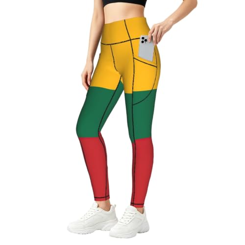 Leggings de la bandera de Lituania para mujer, dile adiós a las mallas incómodas de ejercicio