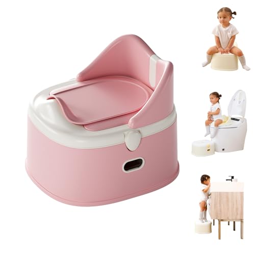 Image of 3 in 1 Toddler Potty Training Toilet Seat Potty Seats with Steps Ladder foldable Potty Train Chair Adapter for Toddlers Kids Boys Girls Child Baby Must Haves Step Stool Essentials Portable Stairs