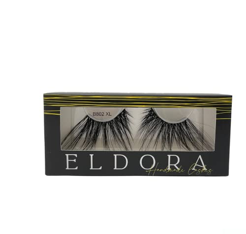 Eldora False Eyelashes NEW B802 XL, Black, 1 count (Pack of 15)