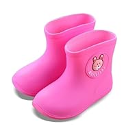 Unisex Kids Wellies Cute Animals Waterproof Lingweight Rain Boots Drawstring Top Cuffs Girls Boys Rain Shoes