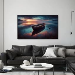 Fresque murale et impression sur toile bateau rétro pour grand salon - 3