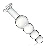Glas Analplug Perlen Masturbation, Glasdildo Analkugeln Penis Butt Plug Masturbation Persönliches Massagegerät G-Punkt-Stimulation Erwachsenes Geschlechtsspielzeug für Frauen Transparent #3