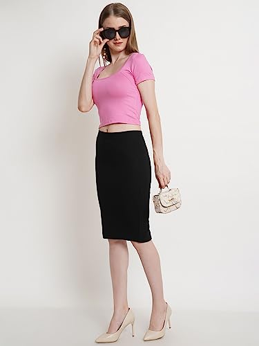 Image of POPWINGS Casual Printed Pencil Skirt for Women|| Stylish Pencil Skirt for Women || Western Women Pencil Skirt for Summer || Printed Above Knee-Length Skirt for Women