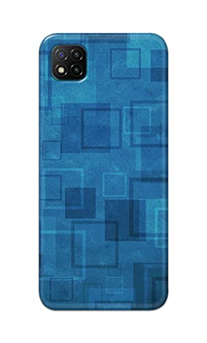 Image of Printed Hard Back Cover Case for Mi Poco C3 Back Cover (Plain Azure Blue) -1302