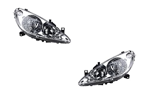 Johns, Juego de faros para Peugeot 307 08/00 – 06/05 H7/H1/H1, juego izquierdo y derecho