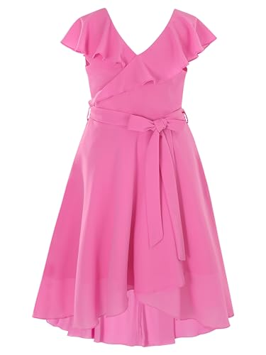 Flofallzique Girls Graduation Dress Summer Party Wedding Junior Bridesmaid Dress for 5-14 Years