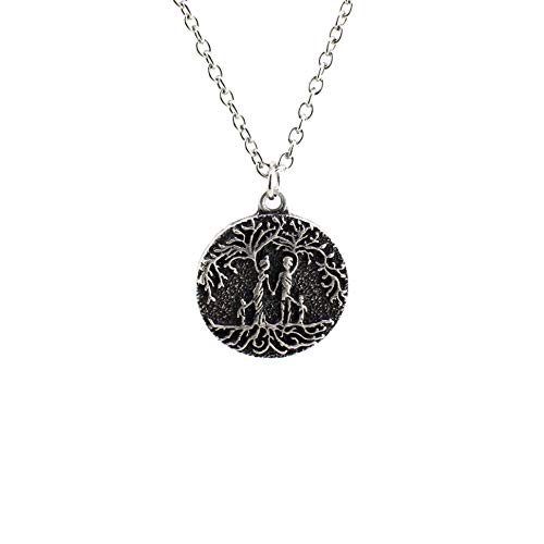 Small Pendant Necklace for Women, Tree of Life Design with Parents and 2 Children, 20 Rope - Stainless Steel Jewelry for Mom with Silver Plating - Necklaces for Moms - Premium Mothers Day Gifts