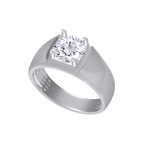 Men's Wedding Rings | Moissanite Diamond Men's Ring Solitaire 3-Stone Men Engagement Anniversary Wedding Rings Jewelry For Him 14k Gold Over Sterling Silver Promise Rings3