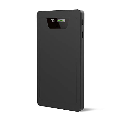 Localizador GPS Delgado para Logística, Antirrobo Larga Autonomía con Alerta de Desbloqueo Desembalaje Rastreador de Equipaje con Plataforma JIMIMAX (SIM Incluida Prepago Requerido) Cover