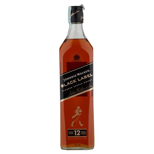 Johnnie Walker Black Label 12 Year Old Blended Scotch Whisky, 12 Jahre gereift, 70 cl, limitierte Auflage im Geschenkkarton