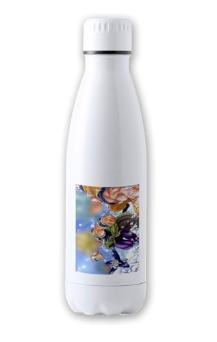 MERCHANDMANIA BIDON 700 ML ACERO INOXIDABLE pelicula animacion combate guerreros lucha tapon seguridad botella