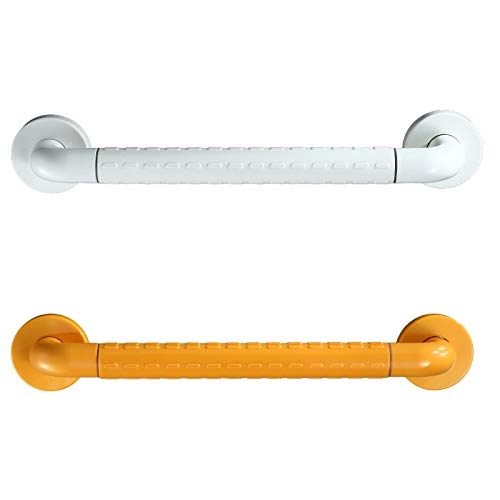 Barras de Apoyo para Ducha, pasamanos, Seguridad para bañera, Inodoro, Barra de Apoyo Antideslizante, Soporte, Acero Inoxidable, Agarre para bañera (Blanco, 38