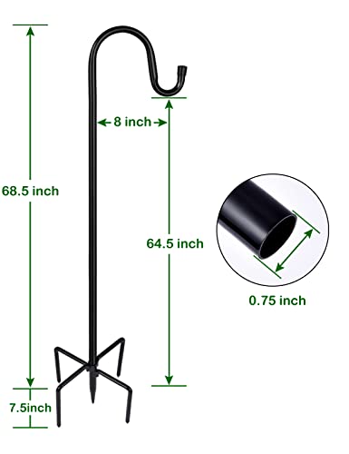 Image of Ottsuls Shepherd-Hooks Adjustable for Bird-Feeder Lantern Plant-Hook Garden-Stake - Plant Stand Hanger for Outdoor Flower Basket, Bird Feeder Hanger Weddings Decor