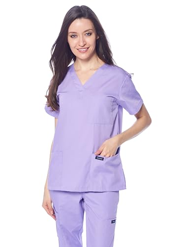 Dagacci Scrubs Medical Uniform Women and Man Scrubs Set Medical Scrubs Top and Pants
