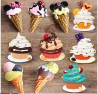 14 Imanes de Comida para Nevera, Imanes de Resina 3D para Nevera, Bonitos Decoración para Decoración del Hogar, Refrigerador, Pizarra Blanca Magnética o Pizarra