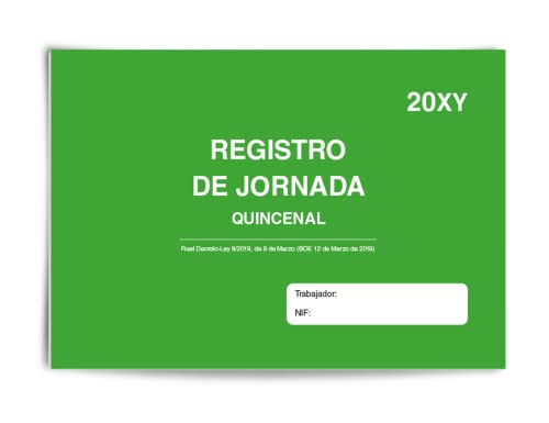 Libro Registro de Jornada (Quincenal) Cover