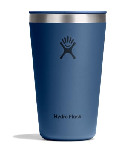 Hydro Flask All Around Tumbler Press-In Lid, Insulated Travel Mug, Stainless Steel Coffee Cup 16 Oz Harbor Blue
