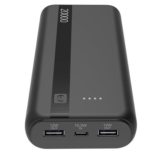 Cellularline - Power Bank 20000 - Capacità: 20000mAh - Input: