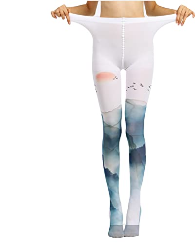 Image of Sahabowi Women Tights, Opaque High Waist Pantyhose, Vintage Control Top Stockings