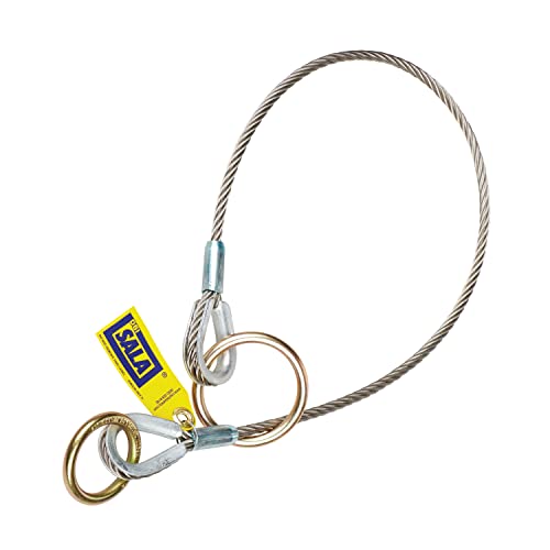 Image of 3M DBI-SALA 5900550 Anchorage Connector, 4' Cable Tie-Off Adaptor, Pass-Thru Type, Silver
