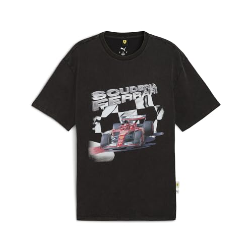 PUMA Herren Scuderia Ferrari Sportswear Graphic T-Shirt S, Black – Ansicht 1