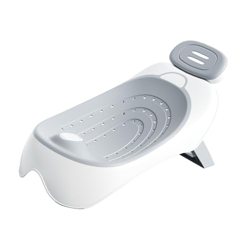 Image of Baby Bather-Baby Bath Support for Bathtub or Sink, Foldable & Ergonomic Infant Bath Support for Newborns to Toddler(0-6 Months)-Gray