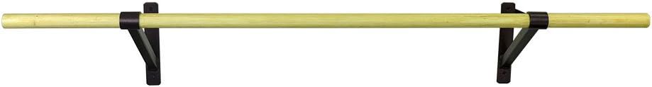 DuroBarre 4ft Complete Ballet Barre Wall Mounting Kit - Dance Stretch Bar 4 Feet Stained