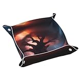 Taille pratique : 20 x 20 x 4 cm, le plateau est assez grand pour garder des articles tels que des lunettes, des montres, des bagues, des clés et de la monnaie bien rangés et contenus sur une table de chevet