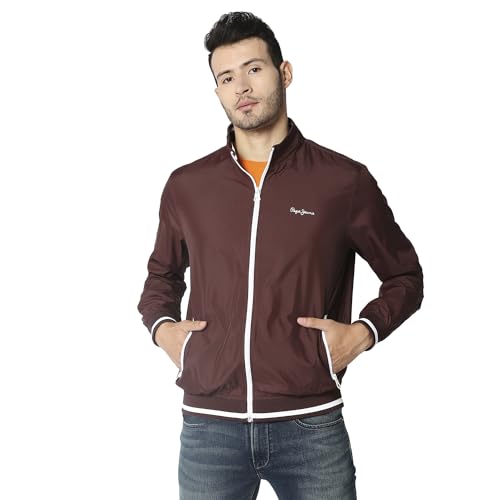Image of Pepe Jeans Men's Polyester Solid Standard Length A-Line Coat