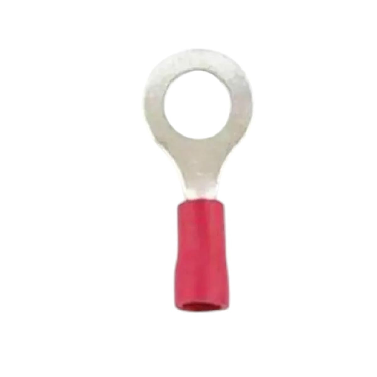100pcs RV1.25-6 Red 22-16 Awg 0.5-1.5mm2 Insulated Ring Terminal Connector Cable Wire RV1-6 Rv New 2025 for Arrival High Reliable Electronic Component, Precision, Stable Performance