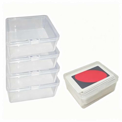 DKAOVH 4PCS Plastic Game Card Storage Box Card Case for UNO Cards playing card box High Capacity Playing Card Case (NO Cards)