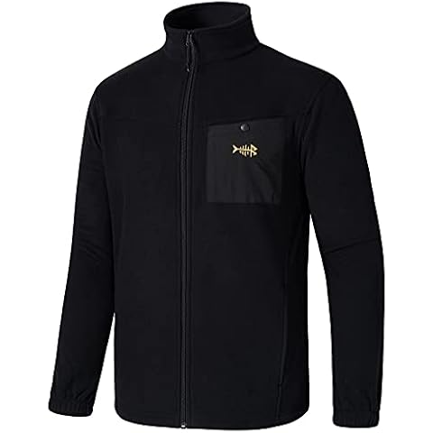 BASSDASH AllDay Men’s Full Zip Fleece Jacket Soft Breathable Mid-Weight Polar Fleece Winter Coat with Pockets Cover