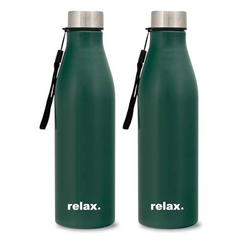 Image of Clay Craft VACBOTT Bingo Single Walled Non Insulated Water Bottle-1200ML, 2-Piece(Green) Leak Proof | Easy Grip |Easy To Carry| Gym Bottle | Home | Kitchen | Hiking | Treking Bottle | Travel Bottle