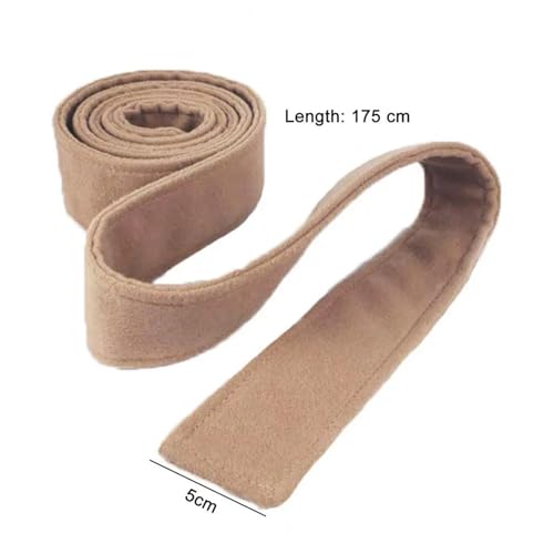 Women Solid Brushed Coat Waist Belt Woman Long Enough Elastic Decorate Accessory Woolen Coat Corset Double-Sided Waist Belt For Jeans Pants Dress(Beige 175 x 5cm)4