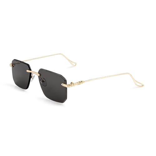 SHADES SPOT Rimless Rectangle Sunglasses for Men Women