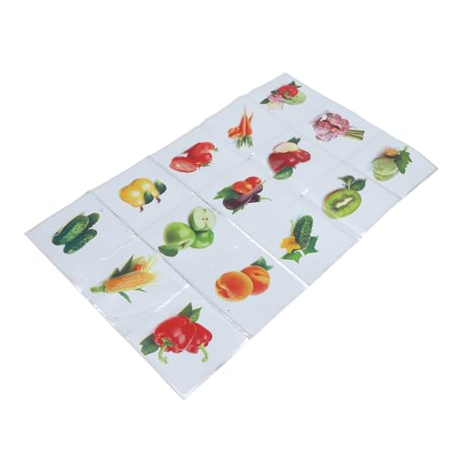 SHINEOFI Stickers Cuisine Anti-huile Amovibles Décoratifs Fruits Légumes Autocollants Muraux Étanches Pour Carrelage Et Fenêtres Réutilisables Et Faciles...