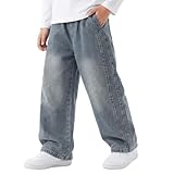 【Größe & Pflege】Die Baggy Jeans Kinder sind für Jungen passt für 7- bis 15-Jährige (Körpergröße: 122–170 cm). Bitte Maßtabelle beachten. Durch Vakuumverpackung kann die Hose beim ersten Öffnen leicht geruchs- oder knitteraffin sein; das verfliegt nach dem Waschen. Maschinen- oder Handwäsche möglich, bügeln mit niedriger Temperatur. Beim ersten Waschen die Hose umgedreht 5–10 Minuten einweichen, um Farbverlust zu minimieren.