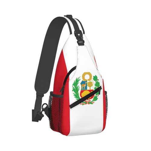 Mochila Urbana Unisex con Estampado de Bandera de Perú miniatura 2