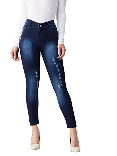 Image of Dolce Crudo Women's Skinny Fit High Rise Cropped Length Stretchable Denim Jeans