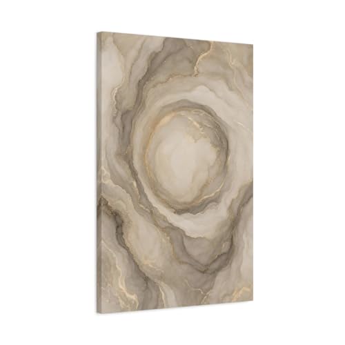 Décoration murale salon moderne : toile abstraite agate et or 50x75 cm verticale