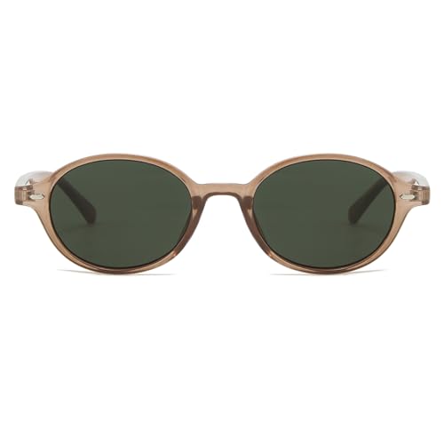 Trendy Oval Sunglasses for Women Retro Small Oval Sunnies 90s Designer Sun Glasses3