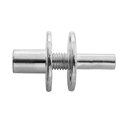 heyous M12x40x2.5mm 3-Hole Tee Nut Carbon Steel T-Nut Mounting Hardware Furniture Fitting Fastener Through Hole Flange Insert Female Thread, Silver Tone