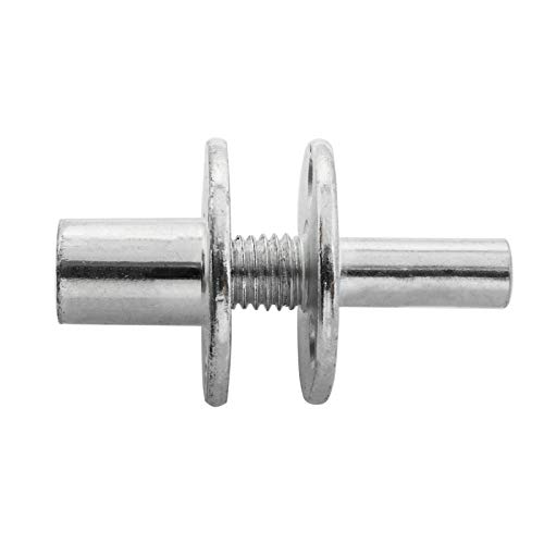 heyous M12x40x2.5mm 3-Hole Tee Nut Carbon Steel T-Nut Mounting Hardware Fitting Fastener Through Hole Flange Insert Female Thread for Wooden Furniture, Silver Tone