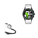 BoxWave Cable Compatible with Tag Heuer Connected Golf Edition - AllCharge miniSync, Retractable, Portable USB Cable - Jet Black