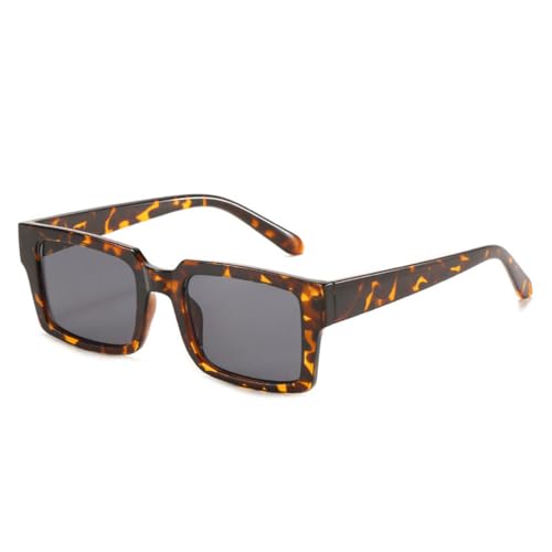 Lunettes de soleil rectangle et tendance l&eacute;opard pour vos sorties en ville
