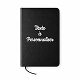 ✨ DESIGN ÉLÉGANT : Couverture noire moderne avec écriture au choix raffinée