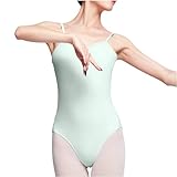 JOAU Women's Camisole Dance Leotards Summer Fashion Adjustable Spaghetti Straps V-Back Ballet Costumes Bodysuit Jumpsuits